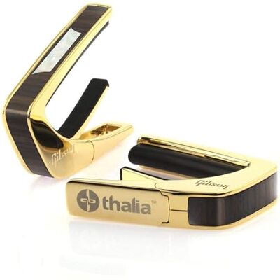 Thalia Gibson by Kapodaster mit Gold-Finish, Rosenholz mit Trapezoid Griffbrett-Marker Thalia Gibson by Kapodaster mit Gold-Finish, Rosenholz mit Trapezoid Griffbrett-Marker