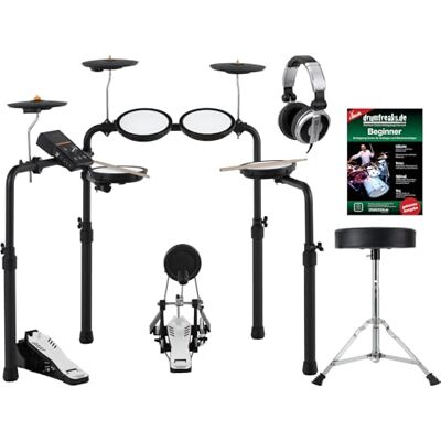 XDrum DD-250P E-Drum Kit Live Set- Elektronisches Schlagzeug mit Mesh Head- und Becken Pads, Kick-Pedal mit Pad, HiHat-Controller Bluetooth-Empfänger Inkl. Kopfhörer, Hocker, Sticks und Schule XDrum DD-250P E-Drum Kit Live Set- Elektronisches Schlagzeug mit Mesh Head- und Becken Pads, Kick-Pedal mit Pad, HiHat-Controller Bluetooth-Empfänger Inkl. Kopfhörer, Hocker, Sticks und Schule