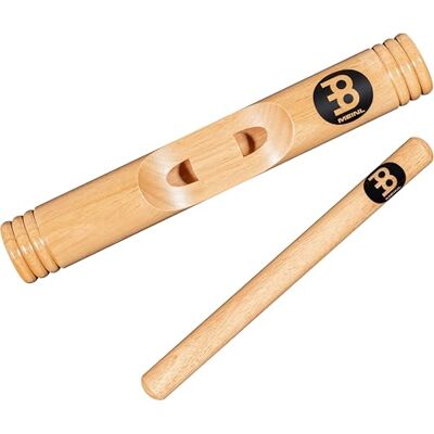 Meinl Percussion Wood Claves African 1 Paar zylindrische Klanghölzer Hohler Holzkorpus Musikinstrument Siam Eiche, Natur (CL3HW) Meinl Percussion Wood Claves African 1 Paar zylindrische Klanghölzer Hohler Holzkorpus Musikinstrument Siam Eiche, Natur (CL3HW)