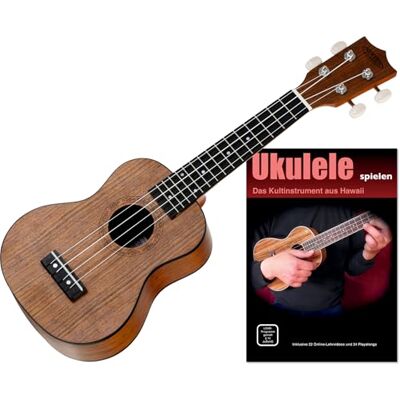 Classic Cantabile Sopran Ukulele Walnuss Set inkl. Ukulelenschule Classic Cantabile Sopran Ukulele Walnuss Set inkl. Ukulelenschule