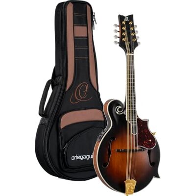 Ortega Guitars F-Style Mandoline Elektro-Akustisch – F-Holes – Mandolins – Inklusive Gig Bag – Massive Fichte / Geflammter Ahorn, Mehrfarbig (RMFE100AVO) Ortega Guitars F-Style Mandoline Elektro-Akustisch – F-Holes – Mandolins – Inklusive Gig Bag – Massive Fichte / Geflammter Ahorn, Mehrfarbig (RMFE100AVO)