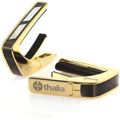 Thalia Gibson by Kapodaster mit Gold-Finish, Rosenholz mit Split Parallelogramm Griffbrett-Marker Thalia Gibson by Kapodaster mit Gold-Finish, Rosenholz mit Split Parallelogramm Griffbrett-Marker