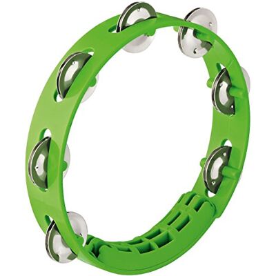 Nino Percussion Compact Tambourine Instrument Musikinstrument für Kinder ab 3 Jahren Durchmesser 8 Zoll Kunststoff, Grün (NINO49GG) Nino Percussion Compact Tambourine Instrument Musikinstrument für Kinder ab 3 Jahren Durchmesser 8 Zoll Kunststoff, Grün (NINO49GG)