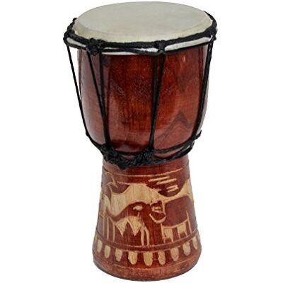 Ciffre 20cm Djembe Trommel Bongo Elefant Holz A2 Ciffre 20cm Djembe Trommel Bongo Elefant Holz A2