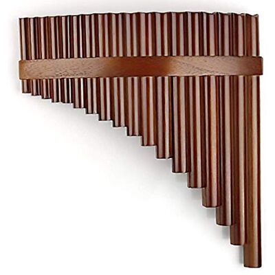 BDXZJ Chinesisches Traditionelles Musikinstrument 18 Pfeifen Pfannenflöte F Schlüssel Pfannen Rohre Holzblasinstrument für Anfänger und Fortgeschrittene, Left Hand, Braun Left BDXZJ Chinesisches Traditionelles Musikinstrument 18 Pfeifen Pfannenflöte F Schlüssel Pfannen Rohre Holzblasinstrument für Anfänger und Fortgeschrittene, Left Hand, Braun Left