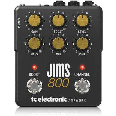 t.c electronic TC Electronic JIMS 800 PREAMP Gitarrenpedal Zwillingskanal-Gitarrenvorverstärker mit unabhängigen Kanalsteuerungen, Pre/Post-Boost und dedizierten Ausgängen für DI und Kopfhörer t.c electronic TC Electronic JIMS 800 PREAMP Gitarrenpedal Zwillingskanal-Gitarrenvorverstärker mit unabhängigen Kanalsteuerungen, Pre/Post-Boost und dedizierten Ausgängen für DI und Kopfhörer