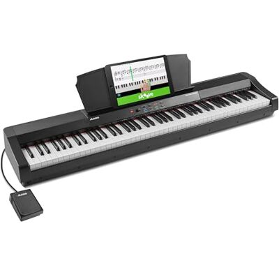 Alesis Recital Grand – E Piano 88 Tasten mit Hammermechanik Gewichteten Volle Größe Klavier, Lautsprechern, Kopfhörerausgang, fünf Premium-Stimmen, Klavier Lektionen-Abo Alesis Recital Grand – E Piano 88 Tasten mit Hammermechanik Gewichteten Volle Größe Klavier, Lautsprechern, Kopfhörerausgang, fünf Premium-Stimmen, Klavier Lektionen-Abo