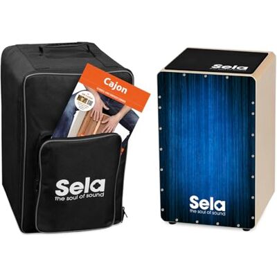 sela SE 062 Varios Blue Snare Cajon Einsteiger Bundle mit Snare System, aufgebaut, Rucksack, Sitzpad, Schule, CD, DVD sela SE 062 Varios Blue Snare Cajon Einsteiger Bundle mit Snare System, aufgebaut, Rucksack, Sitzpad, Schule, CD, DVD
