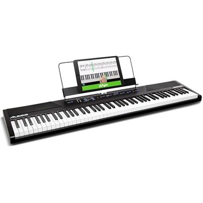 Alesis Recital E Piano 88 Tasten für Einsteiger mit Halbgewichteten Volle Größe Klavier, Lautsprechern, Fünf Premium-Stimmen, Kopfhörerausgang, Klavier Lektionen-Abo Alesis Recital E Piano 88 Tasten für Einsteiger mit Halbgewichteten Volle Größe Klavier, Lautsprechern, Fünf Premium-Stimmen, Kopfhörerausgang, Klavier Lektionen-Abo