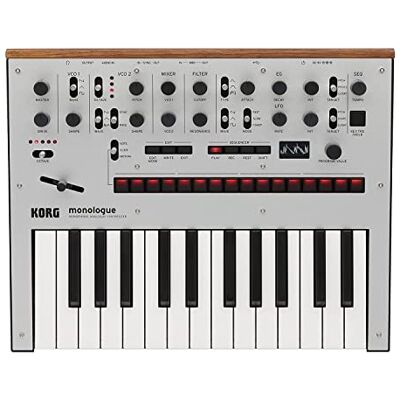 Korg Monolog monophoner Analogsynthesizer mit Voreinstellungen silber Korg Monolog monophoner Analogsynthesizer mit Voreinstellungen silber