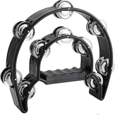 XAGMODSHN Trommelringe mit Metallscheiben zur Unterhaltung, Black Knackig klingende Metallscheiben und Edelstahlglocken mit hellem Klang für alle Altersgruppen und Musikliebhaber XAGMODSHN Trommelringe mit Metallscheiben zur Unterhaltung, Black Knackig klingende Metallscheiben und Edelstahlglocken mit hellem Klang für alle Altersgruppen und Musikliebhaber