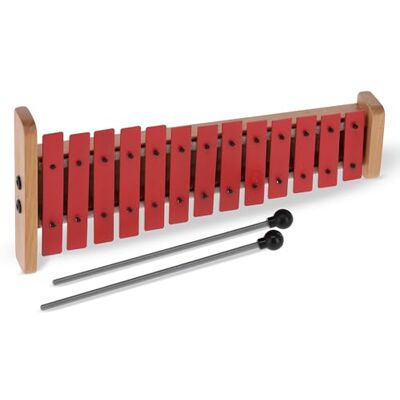 GEWA Glockenspiel (13 Platten, Tonumfang c''-a''') mit Tasche und Schlägelhalter rot G13 GEWA Glockenspiel (13 Platten, Tonumfang c''-a''') mit Tasche und Schlägelhalter rot G13
