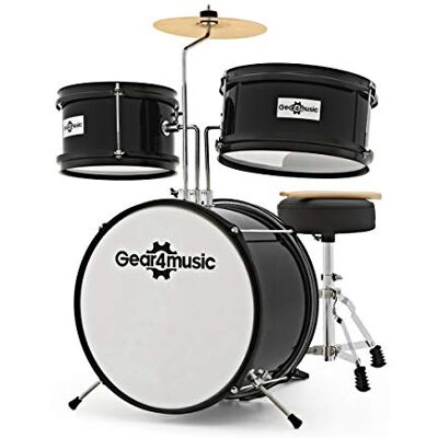 Gear4Music Kinderschlagzeug von , schwarz Perfekte Größe für Schlagzeuger von 3-6 Jahren, fördert frühe musikalische Fähigkeiten und Selbstvertrauen Gear4Music Kinderschlagzeug von , schwarz Perfekte Größe für Schlagzeuger von 3-6 Jahren, fördert frühe musikalische Fähigkeiten und Selbstvertrauen