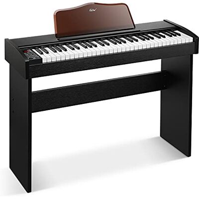 Eastar EK-10S Digitalpiano Keyboard 61 Tasten, vollwertiges aufrecht stehendes E-Piano aus Holz, Geschenk für Anfänger, mit Sustain-Pedal und Notenständer, unterstützt MIDI/Audio/Mikrofon/Kopfhörer Eastar EK-10S Digitalpiano Keyboard 61 Tasten, vollwertiges aufrecht stehendes E-Piano aus Holz, Geschenk für Anfänger, mit Sustain-Pedal und Notenständer, unterstützt MIDI/Audio/Mikrofon/Kopfhörer