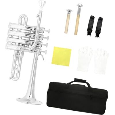 kokdid Standard-Trompeteninstrument aus Messing, mit Tragetasche, Handschuhen und Reinigungstuch, leichte Trompetenhandschuhe kokdid Standard-Trompeteninstrument aus Messing, mit Tragetasche, Handschuhen und Reinigungstuch, leichte Trompetenhandschuhe