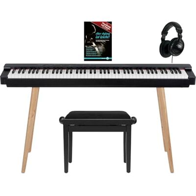 Classic Cantabile SP-316 Stage Piano Home Set Schwarz, 20 Voices, Pianobank 88 anschlagsdynamische Hammertasten, Graduierte Gewichtung der Tasten, DAAS-Sampling-Technologie, 20 Rhythmen, 50 Demo-Songs Classic Cantabile SP-316 Stage Piano Home Set Schwarz, 20 Voices, Pianobank 88 anschlagsdynamische Hammertasten, Graduierte Gewichtung der Tasten, DAAS-Sampling-Technologie, 20 Rhythmen, 50 Demo-Songs