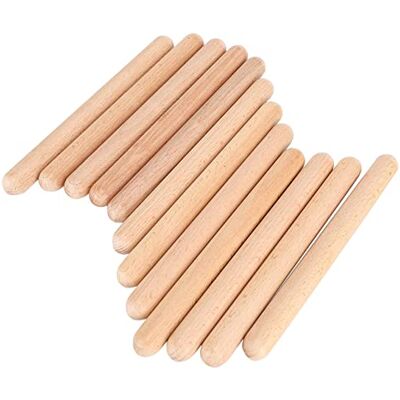 Waoclowr Rhythmus-Sticks Claves 6 Paar Kinder Musikspielzeug Geeignet Das Set umfasst 12 Stäbe, robuste Holzqualität und gleichmäßige Klangeigenschaften; es fördert Konzentration, Koordination Waoclowr Rhythmus-Sticks Claves 6 Paar Kinder Musikspielzeug Geeignet Das Set umfasst 12 Stäbe, robuste Holzqualität und gleichmäßige Klangeigenschaften; es fördert Konzentration, Koordination