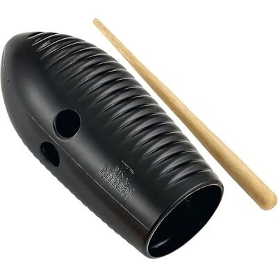 Nino Percussion Mini Güiro Instrument Musikinstrument für Kinder ab 3 Jahren Kunststoff, Schwarz (NINO581BK) Nino Percussion Mini Güiro Instrument Musikinstrument für Kinder ab 3 Jahren Kunststoff, Schwarz (NINO581BK)