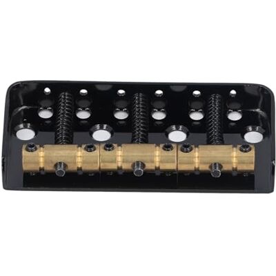 Generic Vielseitiger Kurzer E-Gitarrensteg für Tele, 3-Sattel-Metallgitarrenersatz, Ideal für Zarten Klang, Geeignet für Tele-Vintage-Gitarren, Messingsättel (BLACK) Generic Vielseitiger Kurzer E-Gitarrensteg für Tele, 3-Sattel-Metallgitarrenersatz, Ideal für Zarten Klang, Geeignet für Tele-Vintage-Gitarren, Messingsättel (BLACK)