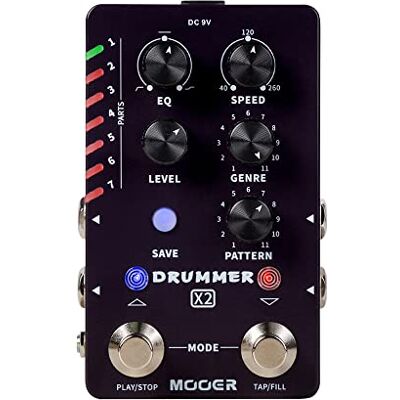 MOOER Drummer X2 Drum Machine Pedal MOOER Drummer X2 Drum Machine Pedal