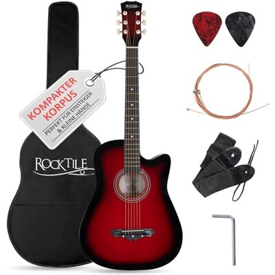 ROCKTILE WSD-5C-RDB Slim Line Westerngitarren Set Redburst, Allgemein Modell: WSD-5C-RDB, Gewicht: 1, 4 kg, Gesamtlänge: 95 cm, Anzahl Saiten: 6, Orientierung: Rechtshänder, Inklusive Tasche ROCKTILE WSD-5C-RDB Slim Line Westerngitarren Set Redburst, Allgemein Modell: WSD-5C-RDB, Gewicht: 1, 4 kg, Gesamtlänge: 95 cm, Anzahl Saiten: 6, Orientierung: Rechtshänder, Inklusive Tasche