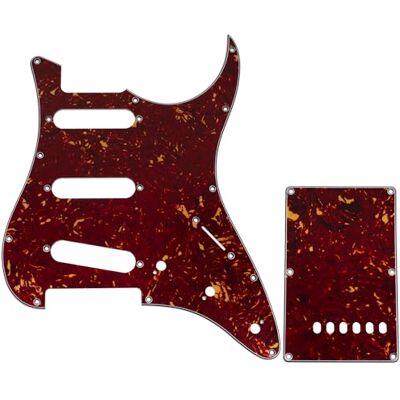 Musiclily Pro 11 Löcher ST Gitarren Schlagbrett und Tremoloabdeckung Set für Tagima TG-530 Strat SSS E-Gitarre, 4-lagig Vintage Tortoise Musiclily Pro 11 Löcher ST Gitarren Schlagbrett und Tremoloabdeckung Set für Tagima TG-530 Strat SSS E-Gitarre, 4-lagig Vintage Tortoise