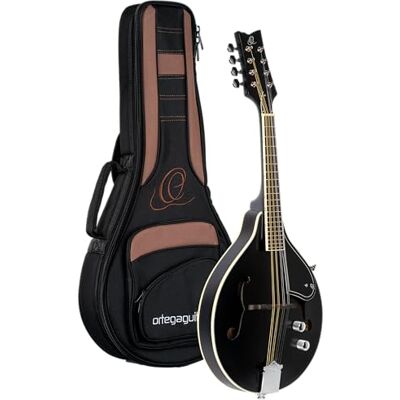 Ortega Guitars A-Style Mandoline Elektro-Akustisch – F-Holes – Mandolins – Inklusive Gig Bag – Fichte / Ahorn, Schwarz (RMAE40SBK) Ortega Guitars A-Style Mandoline Elektro-Akustisch – F-Holes – Mandolins – Inklusive Gig Bag – Fichte / Ahorn, Schwarz (RMAE40SBK)