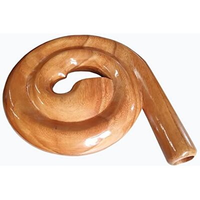Wogeka Schönes rundes Didgeridoo Schnitzerei aus Holz als Geschenk-Idee zu Geburtstag Weihnachten zur Wand-Dekoration Musik-Instrument Handarbeit (natur) Wogeka Schönes rundes Didgeridoo Schnitzerei aus Holz als Geschenk-Idee zu Geburtstag Weihnachten zur Wand-Dekoration Musik-Instrument Handarbeit (natur)