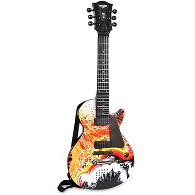 Bontempi Elektronische Rockgitarre mit 6 Metallsaiten 5 Rock-Demos 3 Musikalische Einlagen 5 Rhythmen Automatische Abschaltung Schultergurt Mikrofonanschluss 560mm Bontempi Elektronische Rockgitarre mit 6 Metallsaiten 5 Rock-Demos 3 Musikalische Einlagen 5 Rhythmen Automatische Abschaltung Schultergurt Mikrofonanschluss 560mm