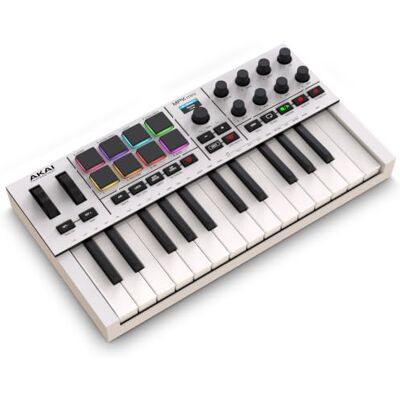 Akai MPK Mini IV USB-C MIDI Keyboard Controller, Weiß Akai MPK Mini IV USB-C MIDI Keyboard Controller, Weiß