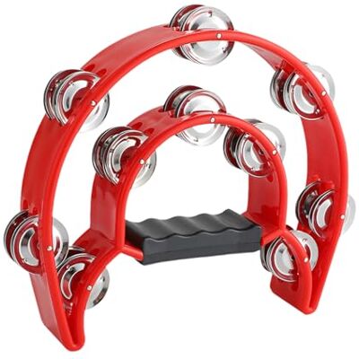 XAGMODSHN Trommelringe mit Metallscheiben zur Unterhaltung, Red Knackig klingende Metallscheiben und Edelstahlglocken mit hellem Klang für alle Altersgruppen und Musikliebhaber XAGMODSHN Trommelringe mit Metallscheiben zur Unterhaltung, Red Knackig klingende Metallscheiben und Edelstahlglocken mit hellem Klang für alle Altersgruppen und Musikliebhaber