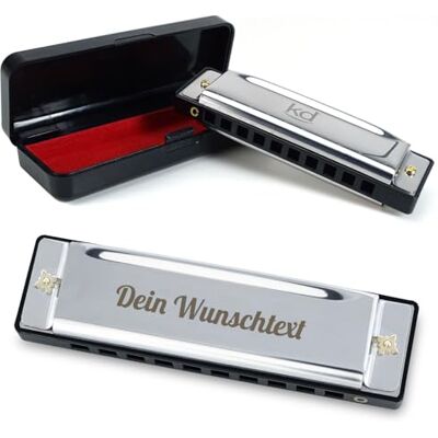 keepdrum KDBHC Bluesharp Mundharmonika C-Dur mit personalisierter Gravur keepdrum KDBHC Bluesharp Mundharmonika C-Dur mit personalisierter Gravur
