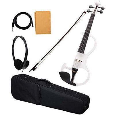 Classic Cantabile EV-90WH E-Violine (E-Geige mit Tonabnehmer, Fichte/Ahorn/Ebenholz) weiß Classic Cantabile EV-90WH E-Violine (E-Geige mit Tonabnehmer, Fichte/Ahorn/Ebenholz) weiß