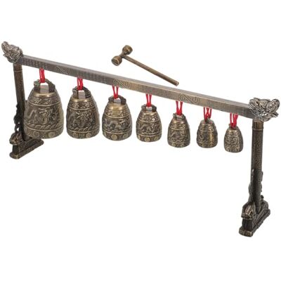Theaque Chinesische Glocken Instrument Glocke Modell Ornament Antike Glocken Percussion Instrument Theaque Chinesische Glocken Instrument Glocke Modell Ornament Antike Glocken Percussion Instrument