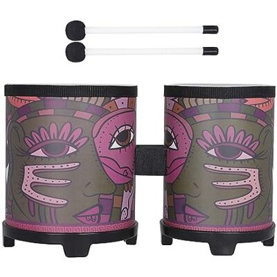 Elnwnnkc Tragbare afrikanische Handtrommel, indisches Abziehbild, Holz, Bongos, Trommel, Musikinstrument, Bildung, Spielzeug, tragbar, kleine Geschenke, kleines Musikinstrument, dekorativ Elnwnnkc Tragbare afrikanische Handtrommel, indisches Abziehbild, Holz, Bongos, Trommel, Musikinstrument, Bildung, Spielzeug, tragbar, kleine Geschenke, kleines Musikinstrument, dekorativ