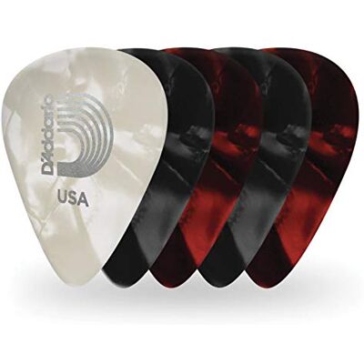 D'Addario Plektrum Plektren Gitarre Pearl Celluloid Guitar Picks Gitarren Plektrum 1CAPX-25 Assorted 25-Stück D'Addario Plektrum Plektren Gitarre Pearl Celluloid Guitar Picks Gitarren Plektrum 1CAPX-25 Assorted 25-Stück