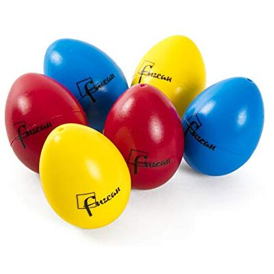 Fuzeau 3 Paar Eier aus leichtem Kunststoff – bunte Schüttelinstrumente für musikalisches Erwachen ab 3 Jahren – ergonomische Form – Maracas-Imitation – Rhythmus, motorische Koordination – Ref.78231 Fuzeau 3 Paar Eier aus leichtem Kunststoff – bunte Schüttelinstrumente für musikalisches Erwachen ab 3 Jahren – ergonomische Form – Maracas-Imitation – Rhythmus, motorische Koordination – Ref.78231