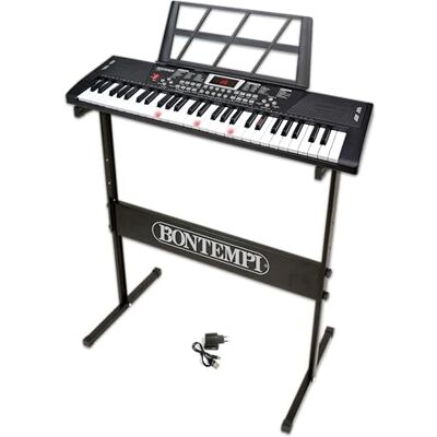 Bontempi Kabelloses Digitales Keyboard mit 54 Tasten mit 60 Vorab Aufgenommenen Liedern 100 Sounds 100 Rhythmen Transposer- und Aufnahmefunktion 675x200x50 mm Bontempi Kabelloses Digitales Keyboard mit 54 Tasten mit 60 Vorab Aufgenommenen Liedern 100 Sounds 100 Rhythmen Transposer- und Aufnahmefunktion 675x200x50 mm