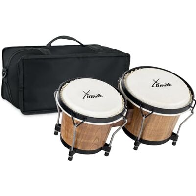 XDrum Bongos Club Tobacco Set inkl. Bongotasche, Bongogrößen: 6" und 7" 2 Trommeln ("macho" und "hembra"), Naturfelle, Holz: Birke, Verchromte Hardware, Professionelles Stimmsystem, 5 x 40 x 20 XDrum Bongos Club Tobacco Set inkl. Bongotasche, Bongogrößen: 6" und 7" 2 Trommeln ("macho" und "hembra"), Naturfelle, Holz: Birke, Verchromte Hardware, Professionelles Stimmsystem, 5 x 40 x 20