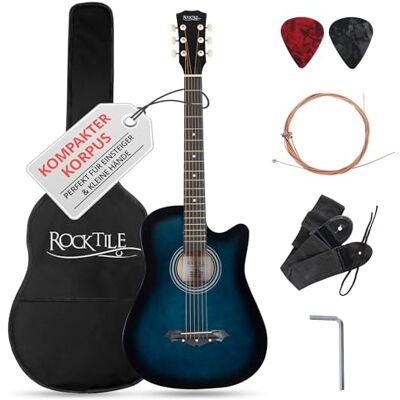 ROCKTILE WSD-5C-BUB Slim Line Westerngitarren Set Blueburst, Allgemein Modell: WSD-5C-BUB, Gewicht: 1, 4 kg, Gesamtlänge: 95 cm, Anzahl Saiten: 6, Orientierung: Rechtshänder, Inklusive Tasche ROCKTILE WSD-5C-BUB Slim Line Westerngitarren Set Blueburst, Allgemein Modell: WSD-5C-BUB, Gewicht: 1, 4 kg, Gesamtlänge: 95 cm, Anzahl Saiten: 6, Orientierung: Rechtshänder, Inklusive Tasche