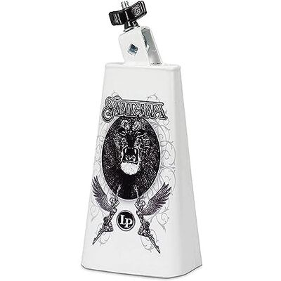 Latin Percussion Cowbell LP205-SNL Fotoalbum, Weiß mit Santana Lion IV, 20,3 cm Latin Percussion Cowbell LP205-SNL Fotoalbum, Weiß mit Santana Lion IV, 20,3 cm