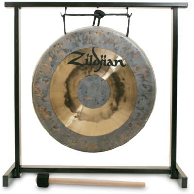 Zildjian 12" Table-top Gong and Stand Set Gold/Grau Zildjian 12" Table-top Gong and Stand Set Gold/Grau