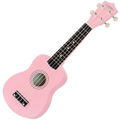Classic Cantabile US-50 PK Sopranukulele Ukulele mit 12 Bünden leichtgängige Gitarrenmechanik Weiße Nylon-Saiten Pink Classic Cantabile US-50 PK Sopranukulele Ukulele mit 12 Bünden leichtgängige Gitarrenmechanik Weiße Nylon-Saiten Pink