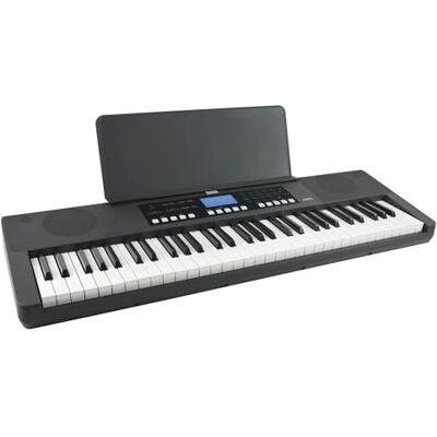 Axus 61-Tasten-Keyboard-Klavier, Tragbare, Berührungsempfindliche, Leichte, Schlanke Tastatur Mit Tragegriff, Netzteil, 450 Stimmen Und Notenablage Axus 61-Tasten-Keyboard-Klavier, Tragbare, Berührungsempfindliche, Leichte, Schlanke Tastatur Mit Tragegriff, Netzteil, 450 Stimmen Und Notenablage