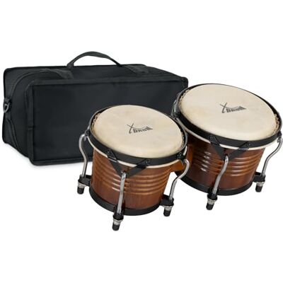 XDrum Bongos Pro Tobacco Set inkl. Bongotasche, Bongogrößen: 6, 5" (20 cm) 2 Trommeln ("macho" und "hembra"), 5" (17 cm) und 7, 5" (20 cm), Naturfelle, Holz: Birke, Verchromte Spannschrauben, 2 kg XDrum Bongos Pro Tobacco Set inkl. Bongotasche, Bongogrößen: 6, 5" (20 cm) 2 Trommeln ("macho" und "hembra"), 5" (17 cm) und 7, 5" (20 cm), Naturfelle, Holz: Birke, Verchromte Spannschrauben, 2 kg