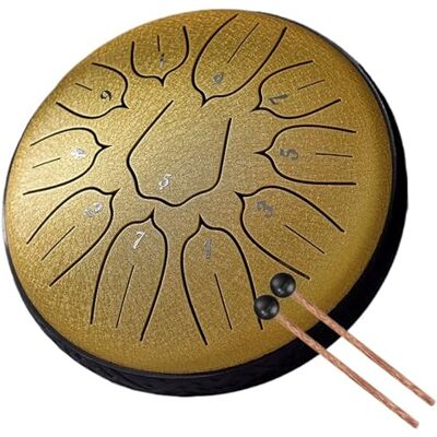 EnxJire Zungentrommel Steel Tongue Drum 6 Zoll 11 Noten D5 Drums Tone Ethereal Handpan Instrument Musikinstrumente(Gold) EnxJire Zungentrommel Steel Tongue Drum 6 Zoll 11 Noten D5 Drums Tone Ethereal Handpan Instrument Musikinstrumente(Gold)