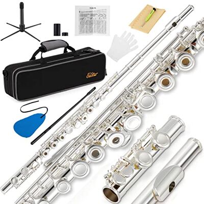 Eastar EFL-1 16 Keys Silver Plated Open/Close Hole C Flute Eastar EFL-1 16 Keys Silver Plated Open/Close Hole C Flute