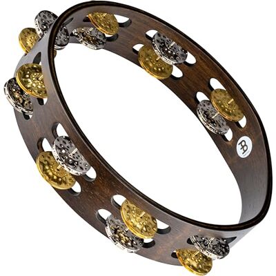 Meinl Percussion Vintage Wood Tambourine 2-reihiges Tamburin Durchmesser 10 Zoll Siam Eiche / Messing und Stahl, Walnut Brown / Natur (TA2VM-WB) Meinl Percussion Vintage Wood Tambourine 2-reihiges Tamburin Durchmesser 10 Zoll Siam Eiche / Messing und Stahl, Walnut Brown / Natur (TA2VM-WB)