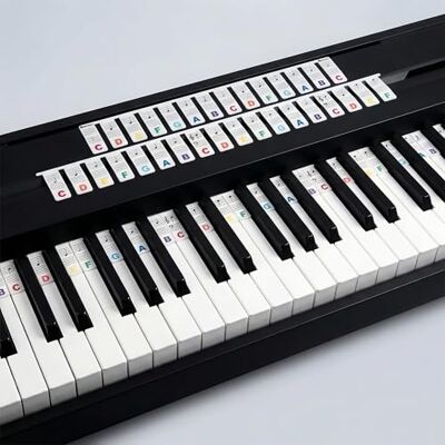 Generic Klavier Tastatur Aufkleber für 88 Tasten Silikon Wiederverwendbare farbige Notenaufkleber für Anfänger, abnehmbares Keyboard Zubehör für Digitalpiano und Klavier Generic Klavier Tastatur Aufkleber für 88 Tasten Silikon Wiederverwendbare farbige Notenaufkleber für Anfänger, abnehmbares Keyboard Zubehör für Digitalpiano und Klavier