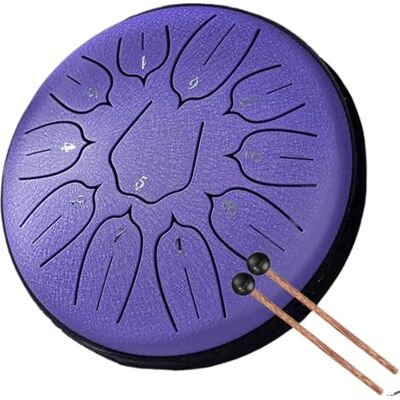 ATEUXOL Handpan Trommel Steel Tongue Drum 6 Zoll 11 Noten D5 Drums Tone Ethereal Handpan Instrument Musikinstrumente(Purple) ATEUXOL Handpan Trommel Steel Tongue Drum 6 Zoll 11 Noten D5 Drums Tone Ethereal Handpan Instrument Musikinstrumente(Purple)